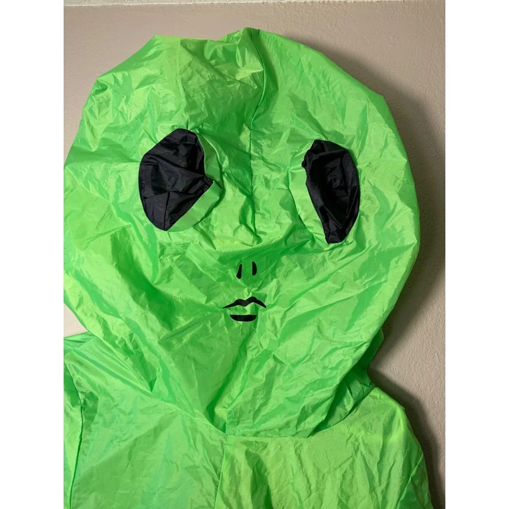 Green Alien Inflatable Costume Adult Halloween Cosplay Blow Up Suit Fan Included